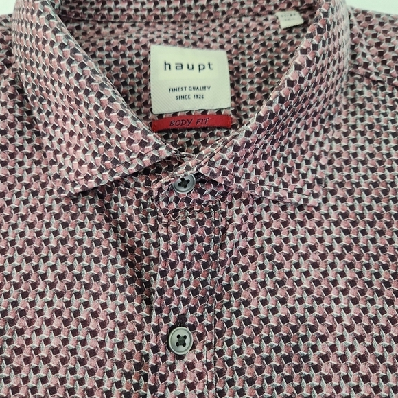 HAUPT Patterned Button-Down Shirt 16 1/2 (large) - Picture 6 of 12
